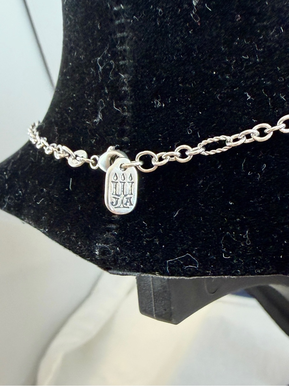 JAMES AVERY Sterling Bronze Oval Twist Changeable Charm Holder Necklace; RETIRED - Picture 6 of 9